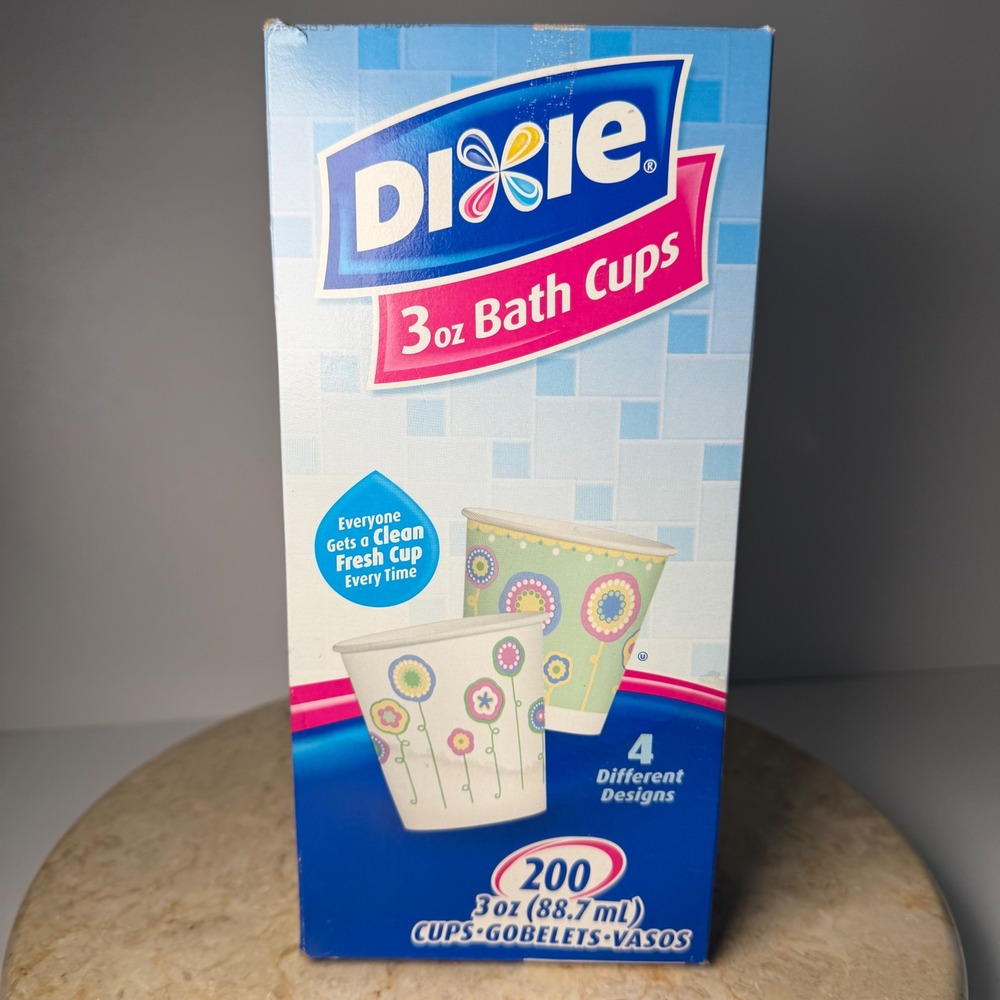 Dixie Bath Cups 3oz Multicolor Floral Pattern Disposable Paper Cups